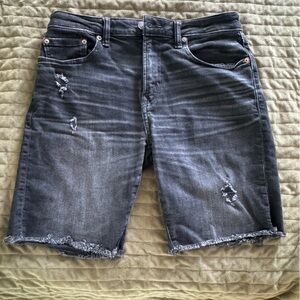American Eagle black air flex move free athletic jean shorts
